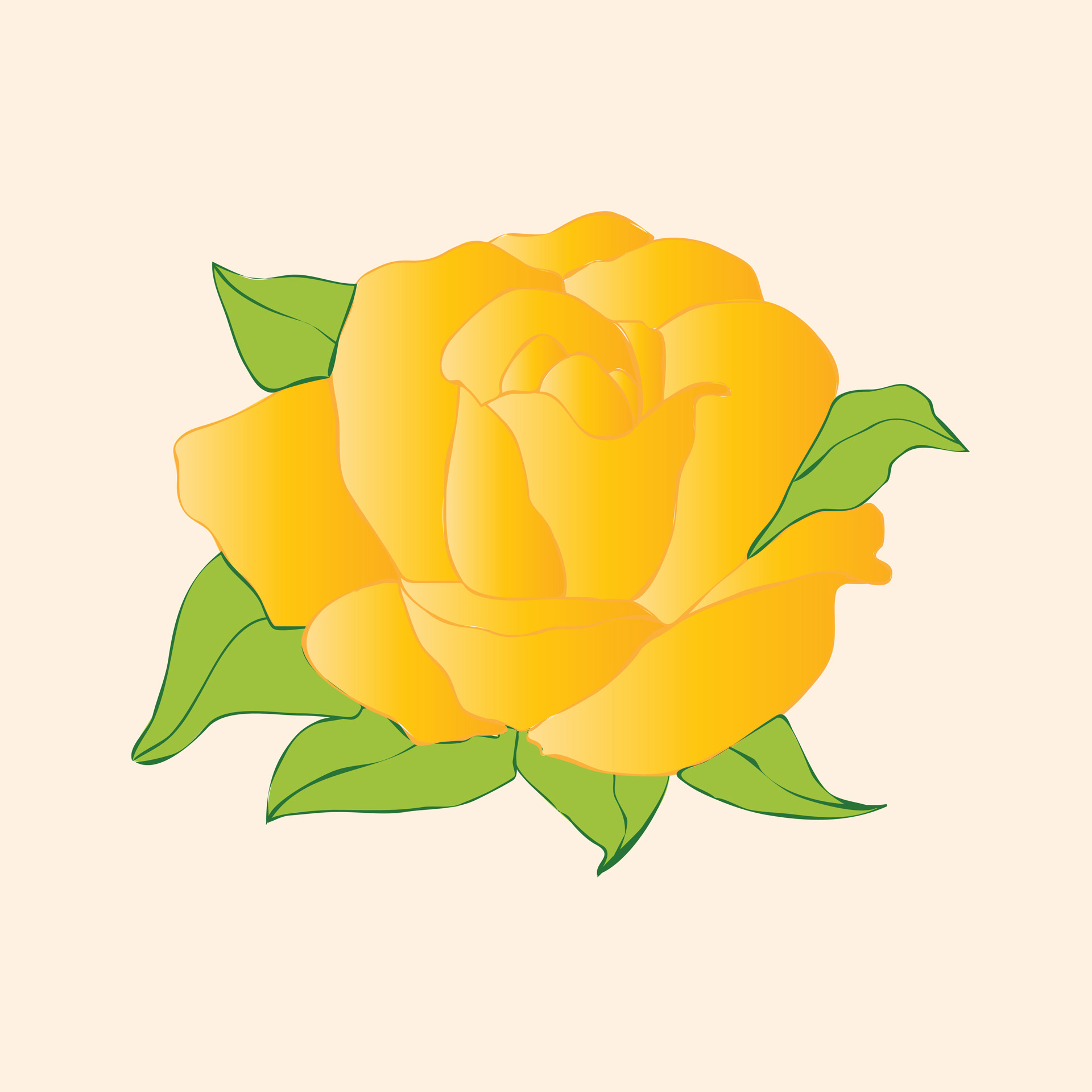 Golden Rose Flower