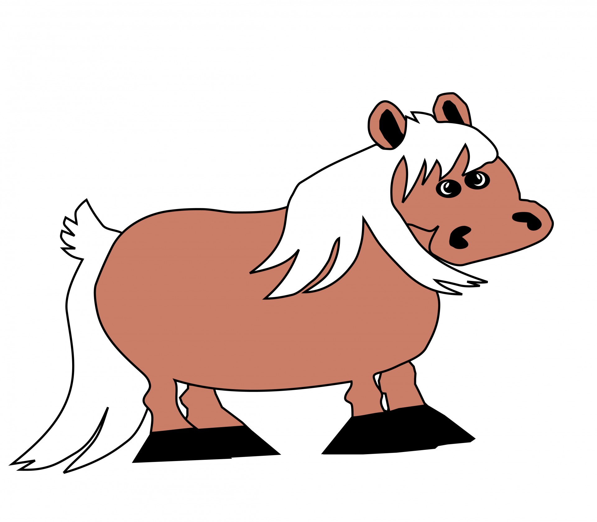 Cute farm horse cartoon clipart for scrapbooking