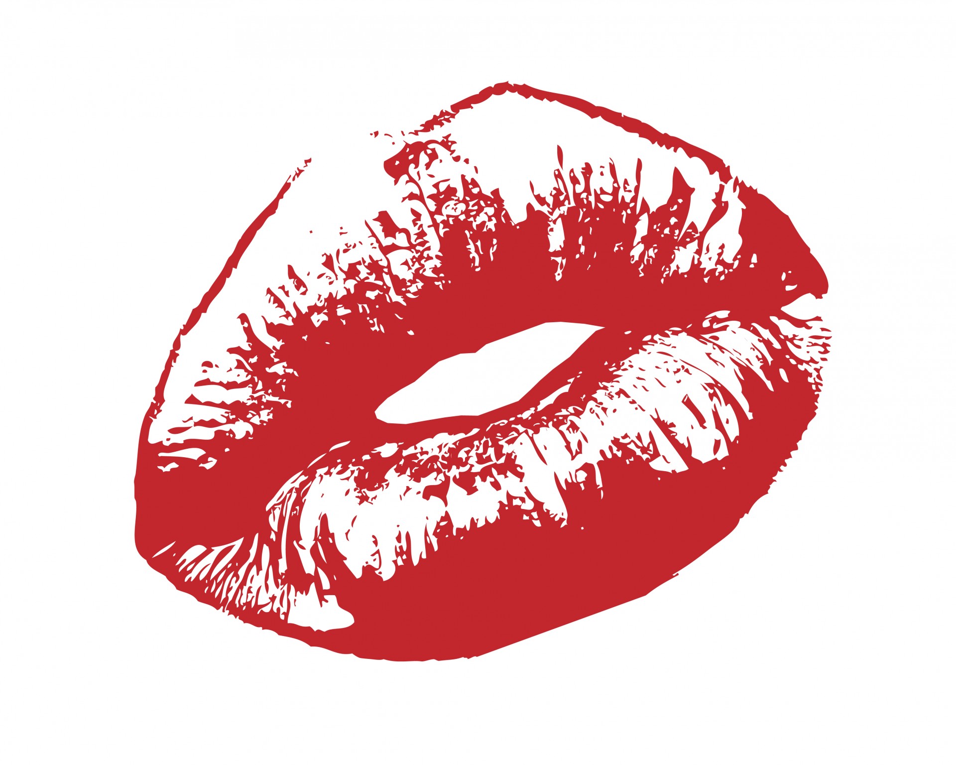 Sexy red lips of a woman clipart for scrapbooking