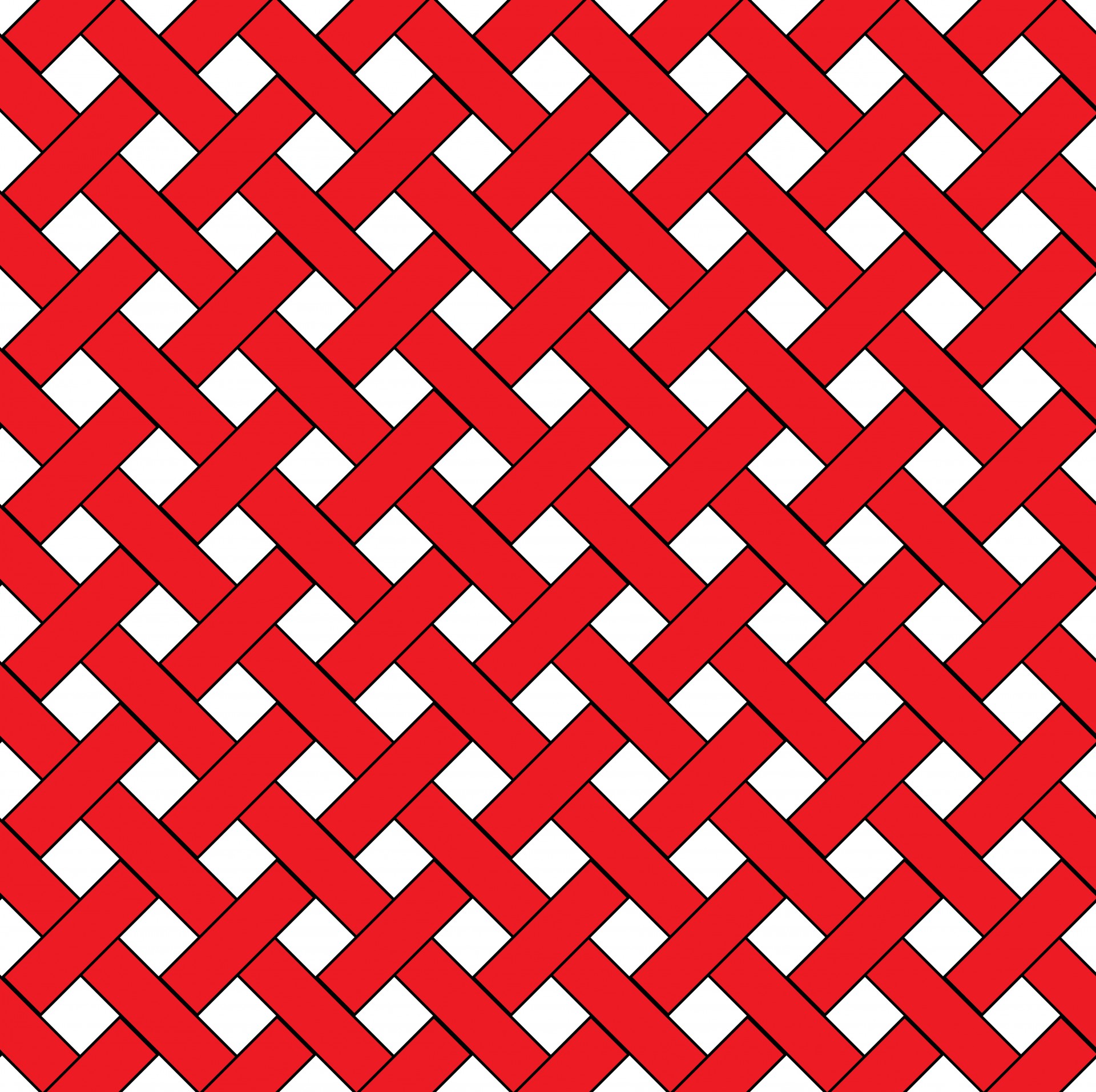 Red Weave Wicker Pattern