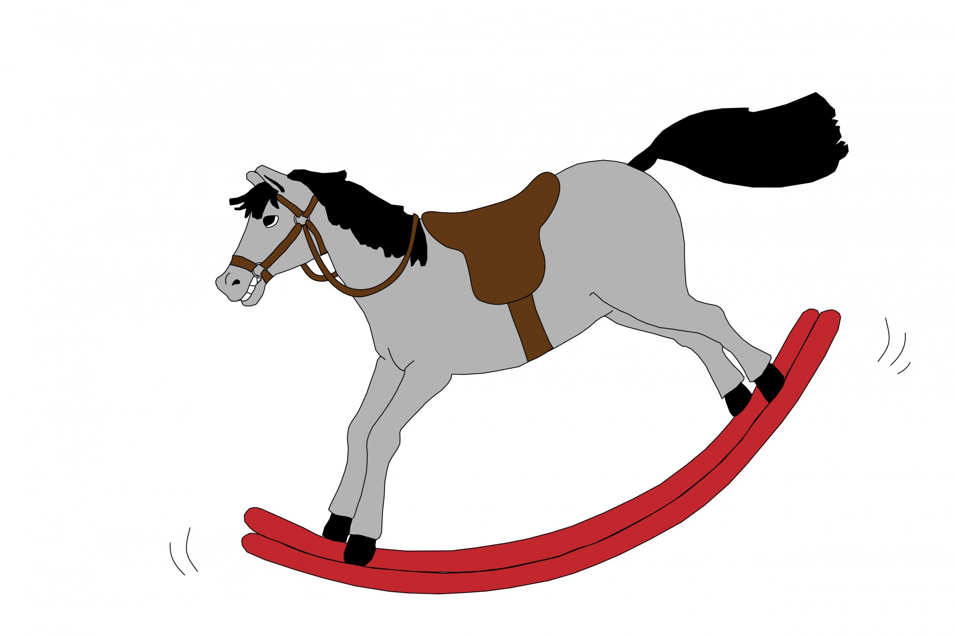 Childs toy rocking horse clipart for scrapbooking