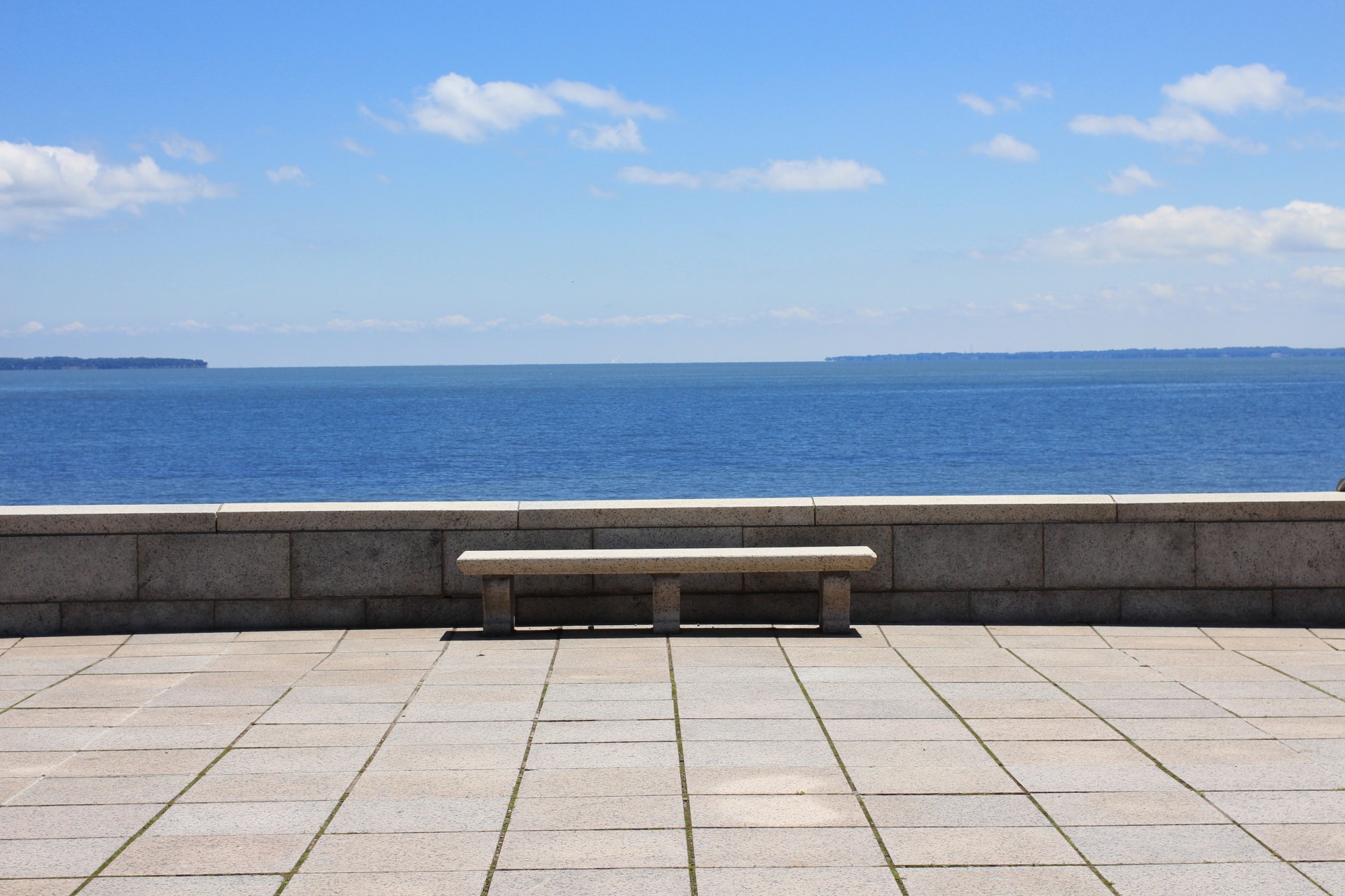 Sea View With Stone Bench