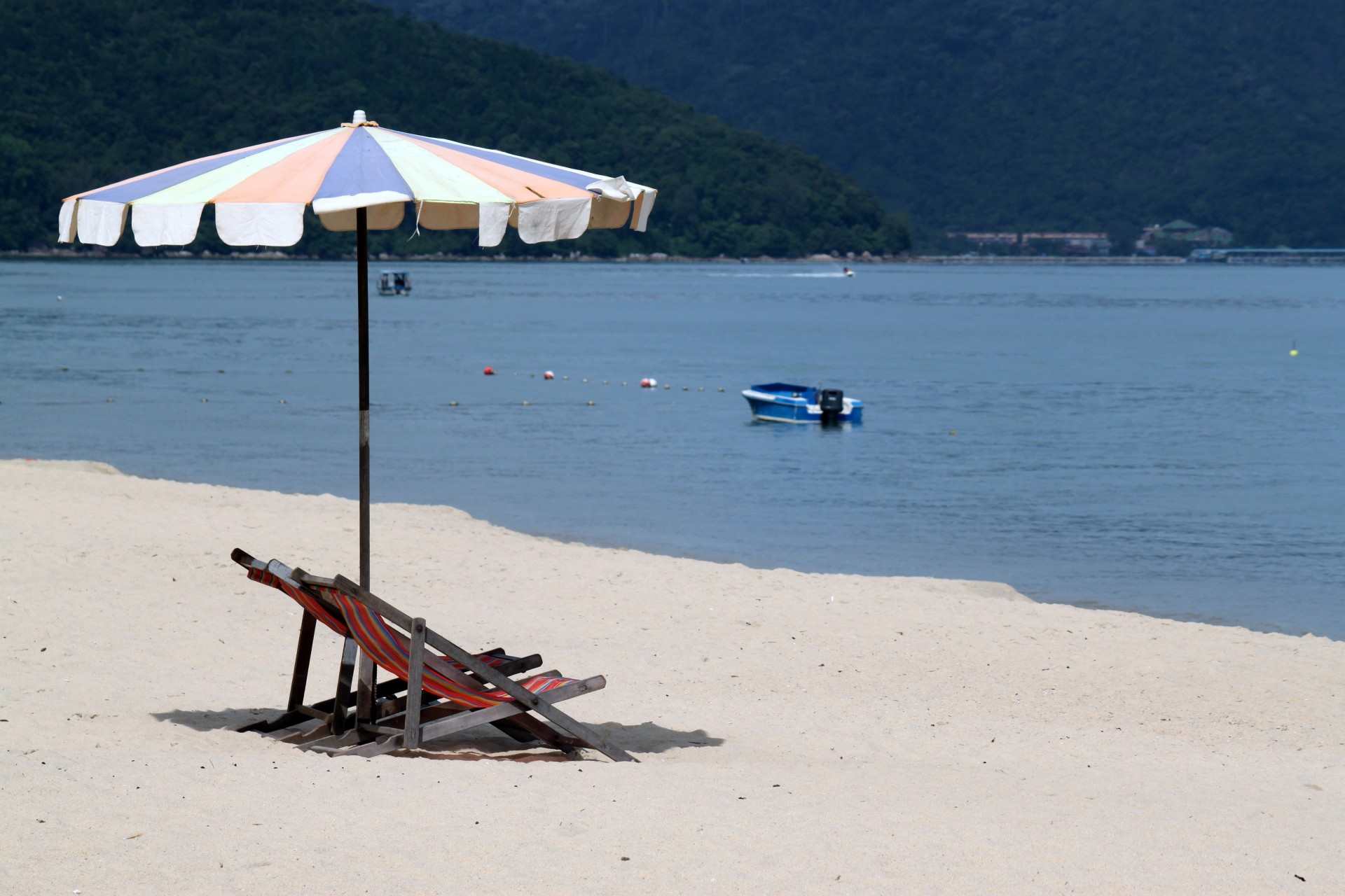 Umbrella Chair On The Beach