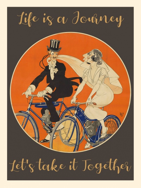 Poster de cuplu de biciclete de epocă Poza gratuite - Public Domain Pictures