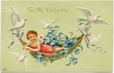 Old Valentine Card Cherub