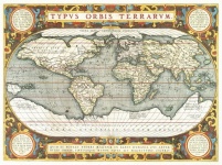 Antique World Map Illustration Old