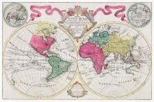 Antique World Map Illustration Old