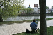 Artist Painting Scene, Novodevichy