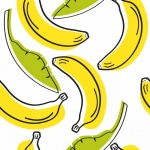Banana Fruit Pattern Wallpaper