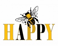 Bee Happy Motivational Poster