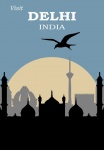 Delhi India Travel Poster