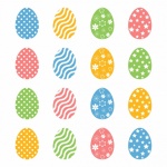 Easter Eggs Clipart Set