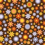 Floral Flowers Retro Wallpaper