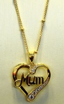 Gold Mum Necklace Pendant