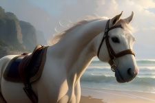 Horse And Sea