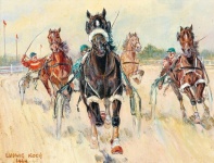Horse Trotting Racing Vintage