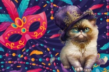 Mardi Gras Persian Cat