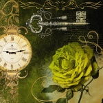 Vintage Gold Watch And Rose
