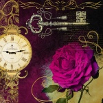 Vintage Gold Watch And Rose