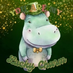 St. Patrick&039;s Day Hippo