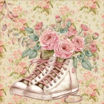 Vintage Floral Tennis Shoes