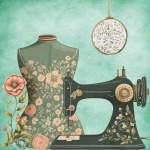 Vintage Sewing Machine Mannequin