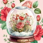 Rose Glass Globe