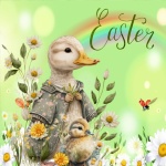 Easter Duck And Duckling