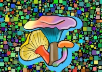 Geometric Retro Mushroom