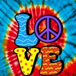 Hippie Tie-dye Retro Peace Sign