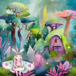 Watercolor Fairy Fantasy Forest