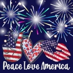 Peace, Love, America Poster