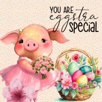 Cute Pig Easter Egg Basket