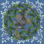 Blueberry Wreath And Birds