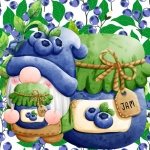 Blueberry Gnome Illustration