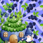 Blueberry Gnome Illustration