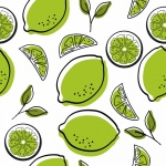 Lime Fruit Pattern Wallpaper