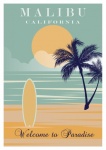 Malibu California Travel Poster