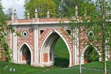 Neo-gothic Bridge At Tsaritsyno