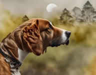Pointer Dog Portrait Painting