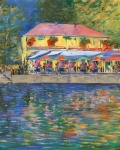 Riverfront Cafe Painting
