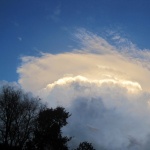 Rolling Storm Cloud Catching Lignt