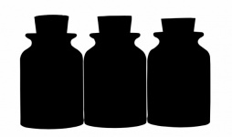 Silhouette Black, Bottle With Cork
