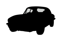 Silhouette Black, Triumph GT6, Car