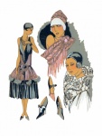 Vintage Fashion Women Sketches