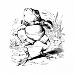 Vintage Frog Humanized Clipart