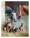 Vintage Dogs Horses Art