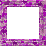 Vintage Frame With Hearts