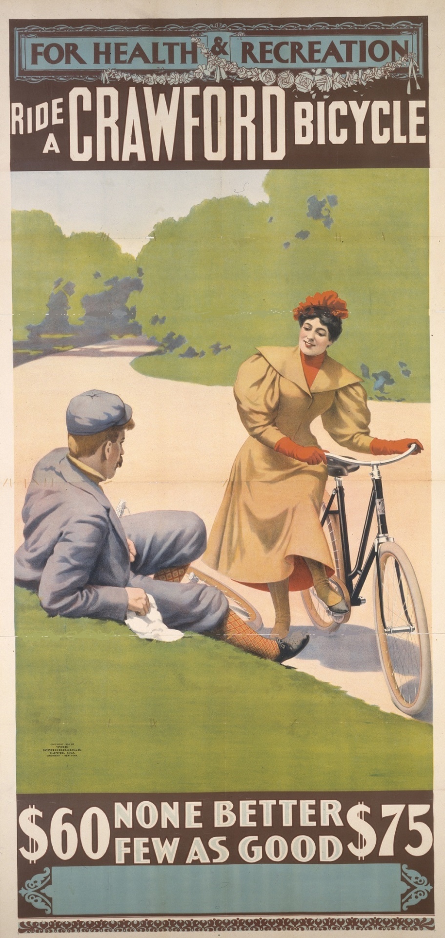 Vintage Poster for Crawford Bicycles