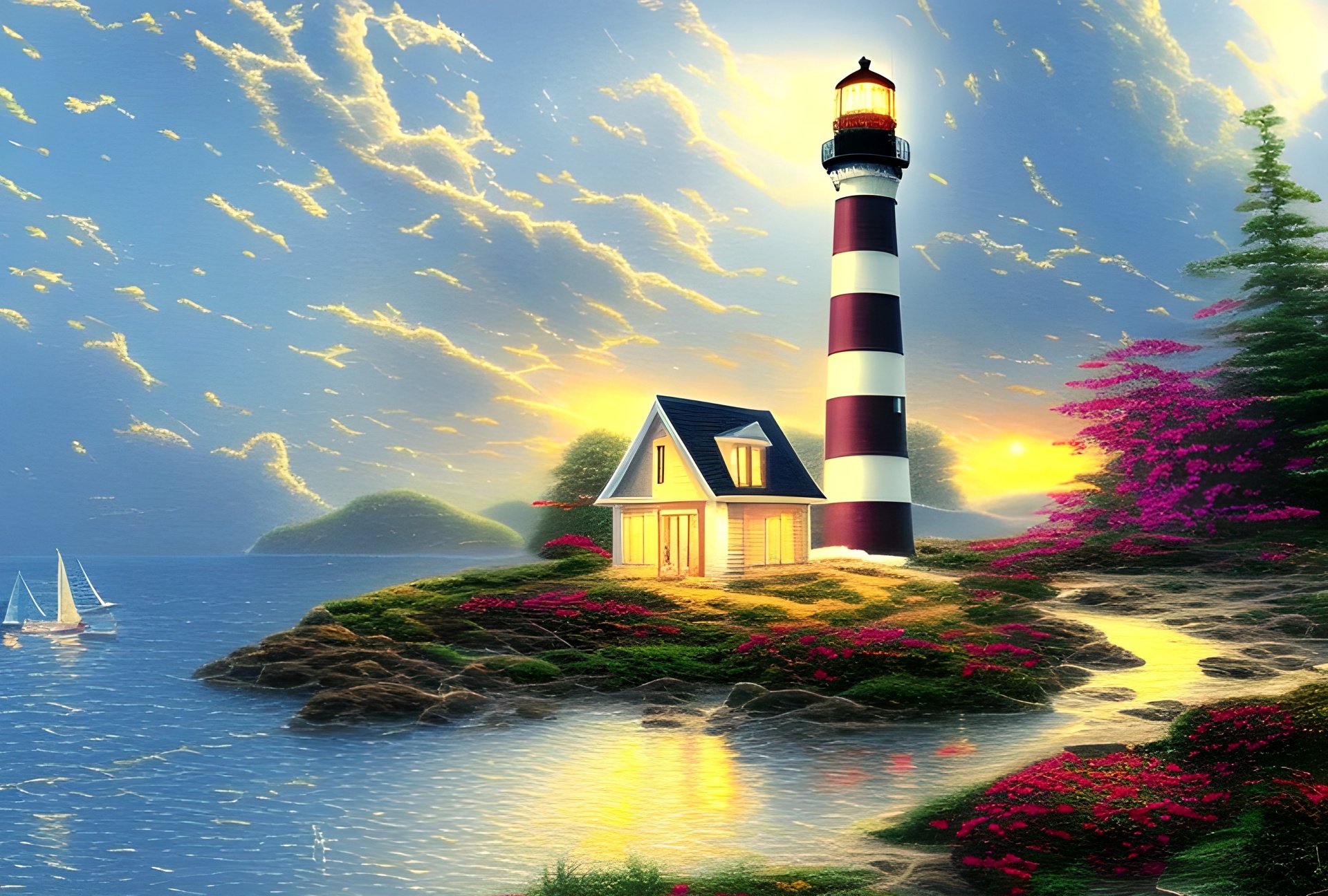 Lighthouse At Night Time 301